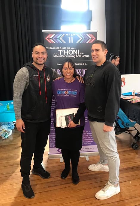 From left to right: Kodie Heremia, Maria Parata-Rangiawha & Paora Te Paki